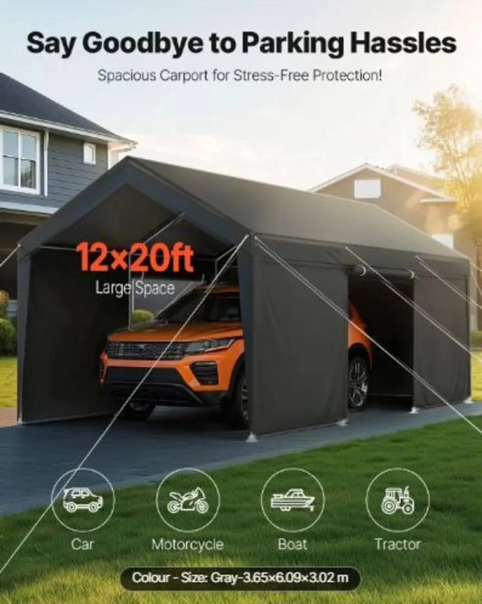 Carport, 12 x 20 FT Outdoor - Image 3