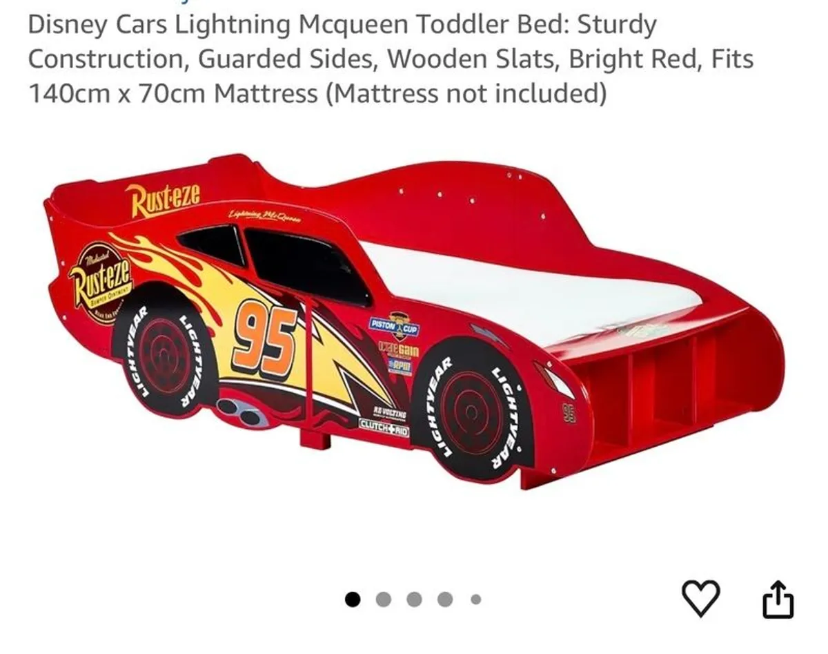 Disney Cars Lightning McQueen Toddler Bed. New(Unassembled in box) - Image 1
