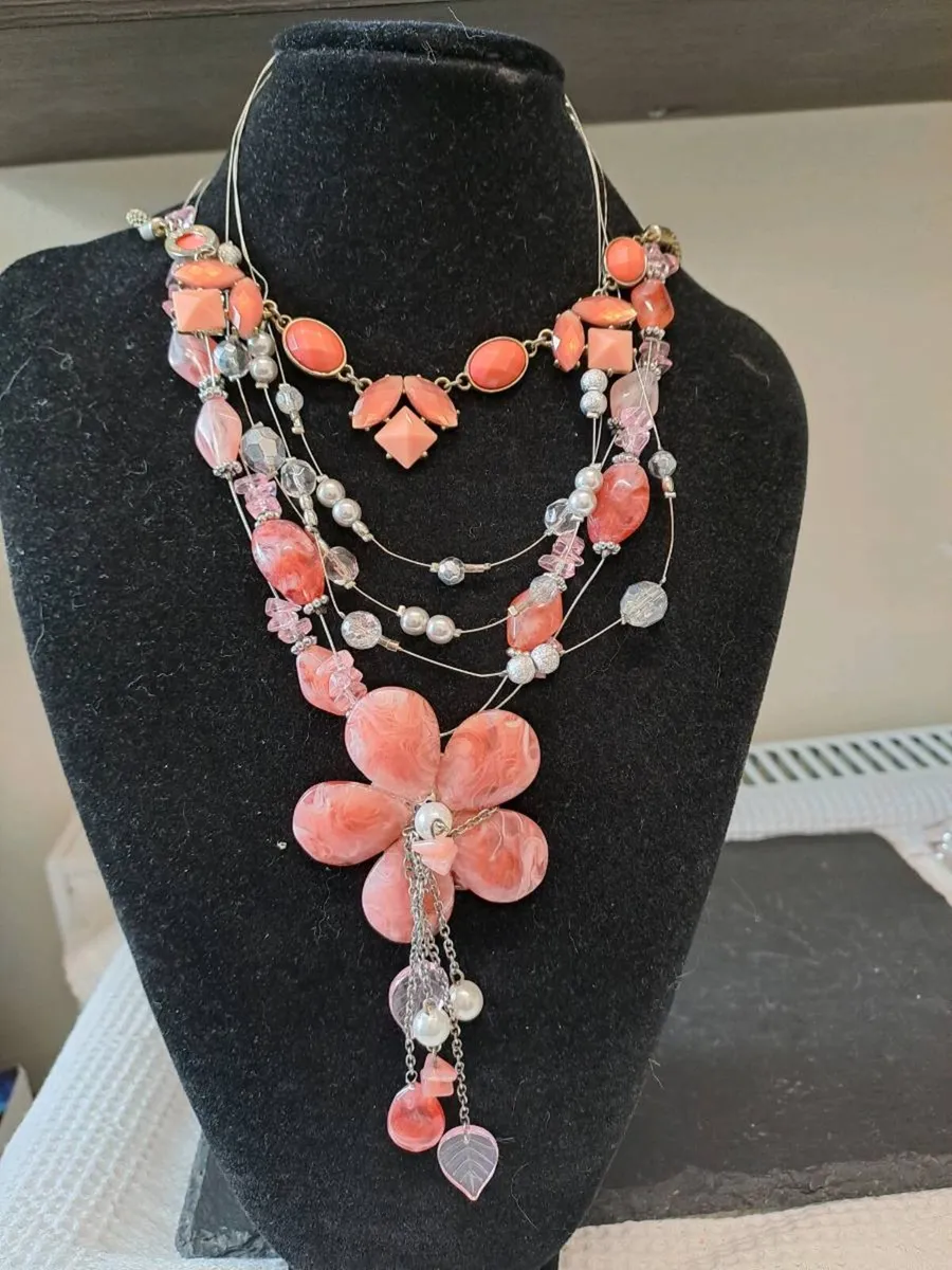 Next Pink Multi-Layer Necklace Set - Image 1