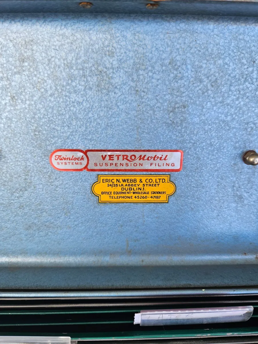 Vintage Retro Filing Cabinet Dublin - Image 2