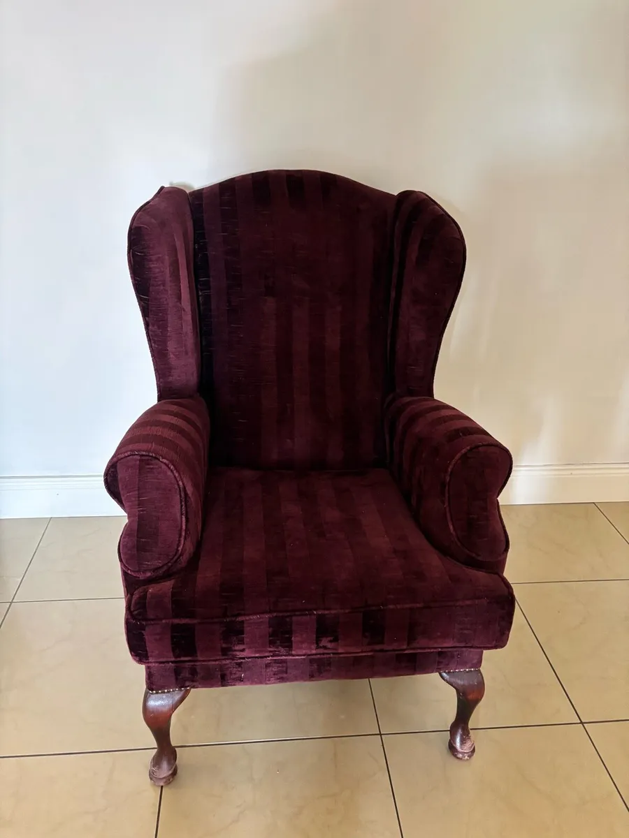Burgundy  Wingback Chair