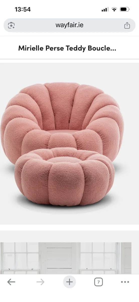 Accent chair and footstool - Image 2