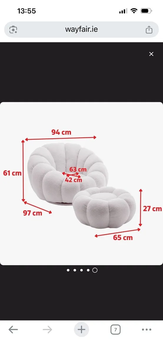 Accent chair and footstool - Image 3