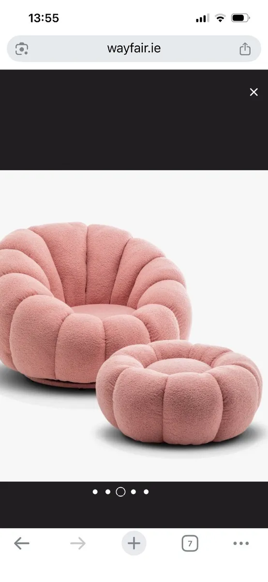 Accent chair and footstool - Image 4