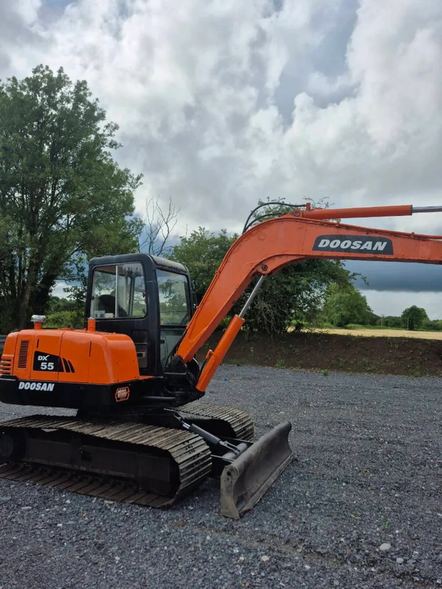 Doosan dx55 Digger and Terex dumper for sale - Image 2
