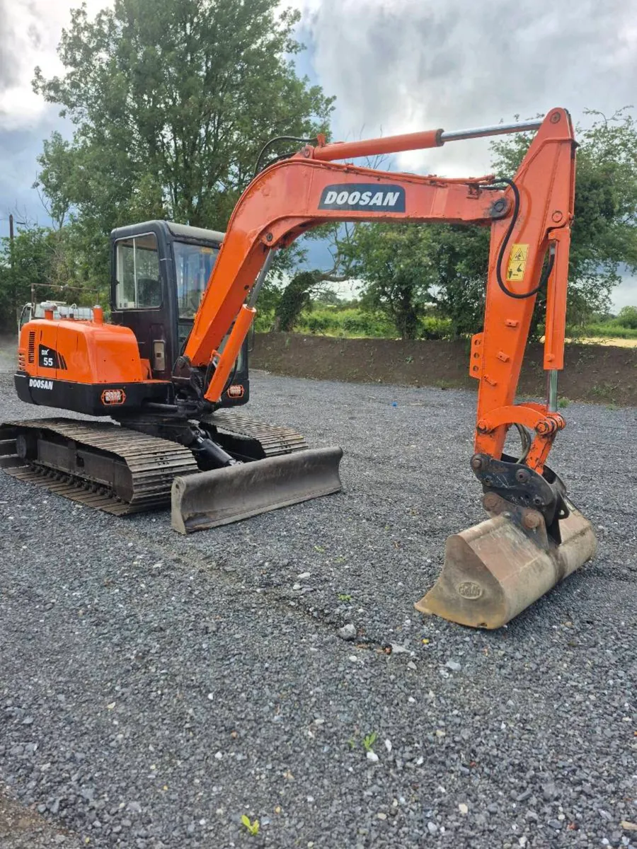 Doosan dx55 Digger and Terex dumper for sale - Image 1