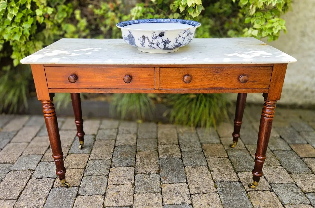 Victorian Marble top Table- Circa 1870 - Image 1