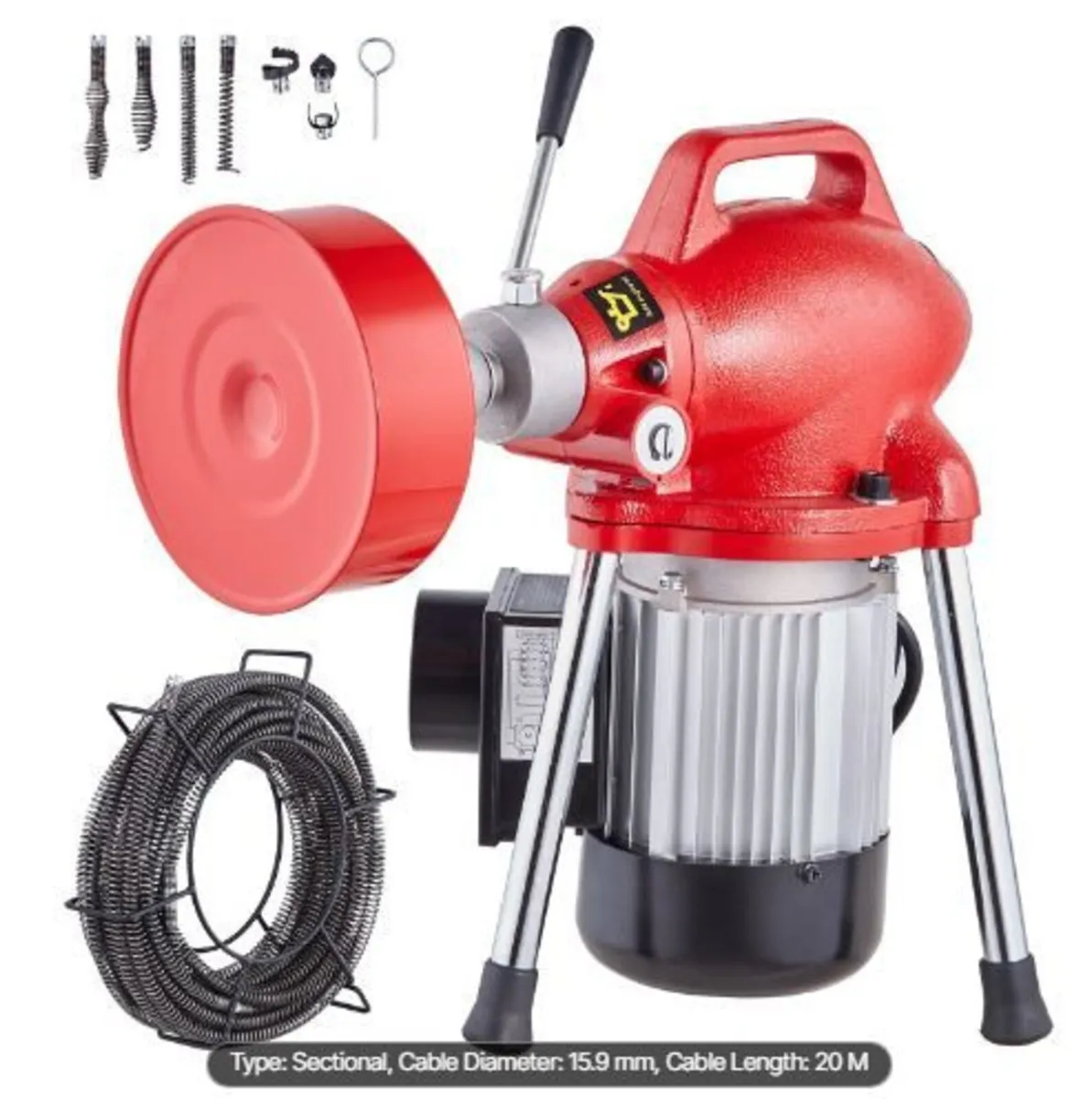 Drain Cleaner Machine 66FT x 5/8 Inch, 250W - Image 1