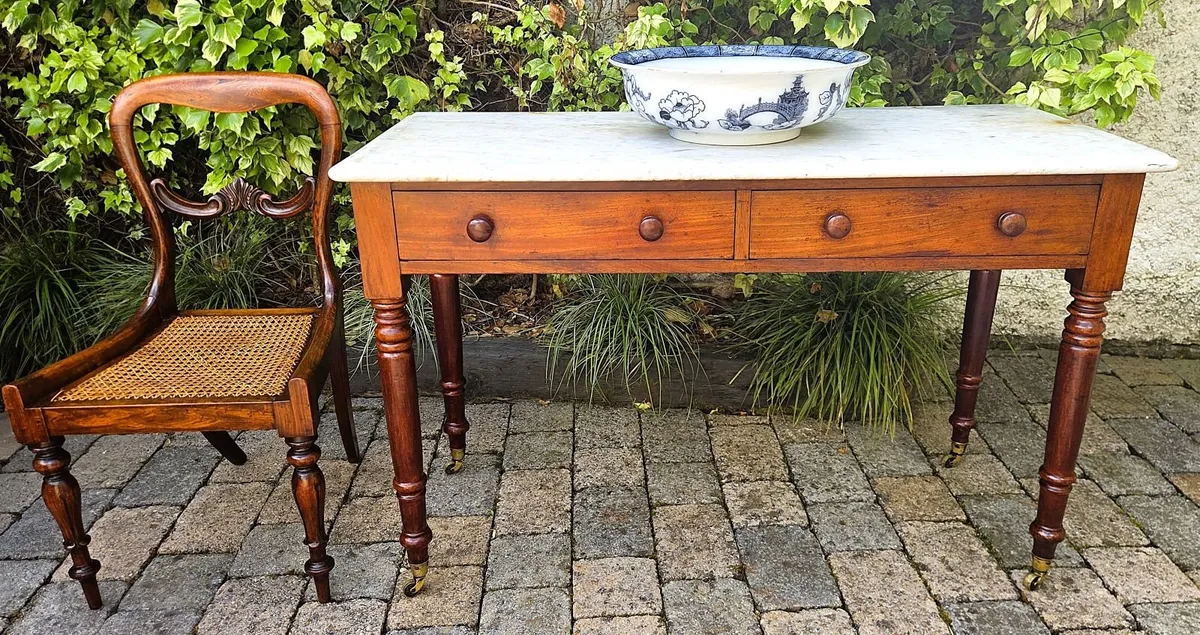 Victorian Marble top Table- Circa 1870 - Image 3