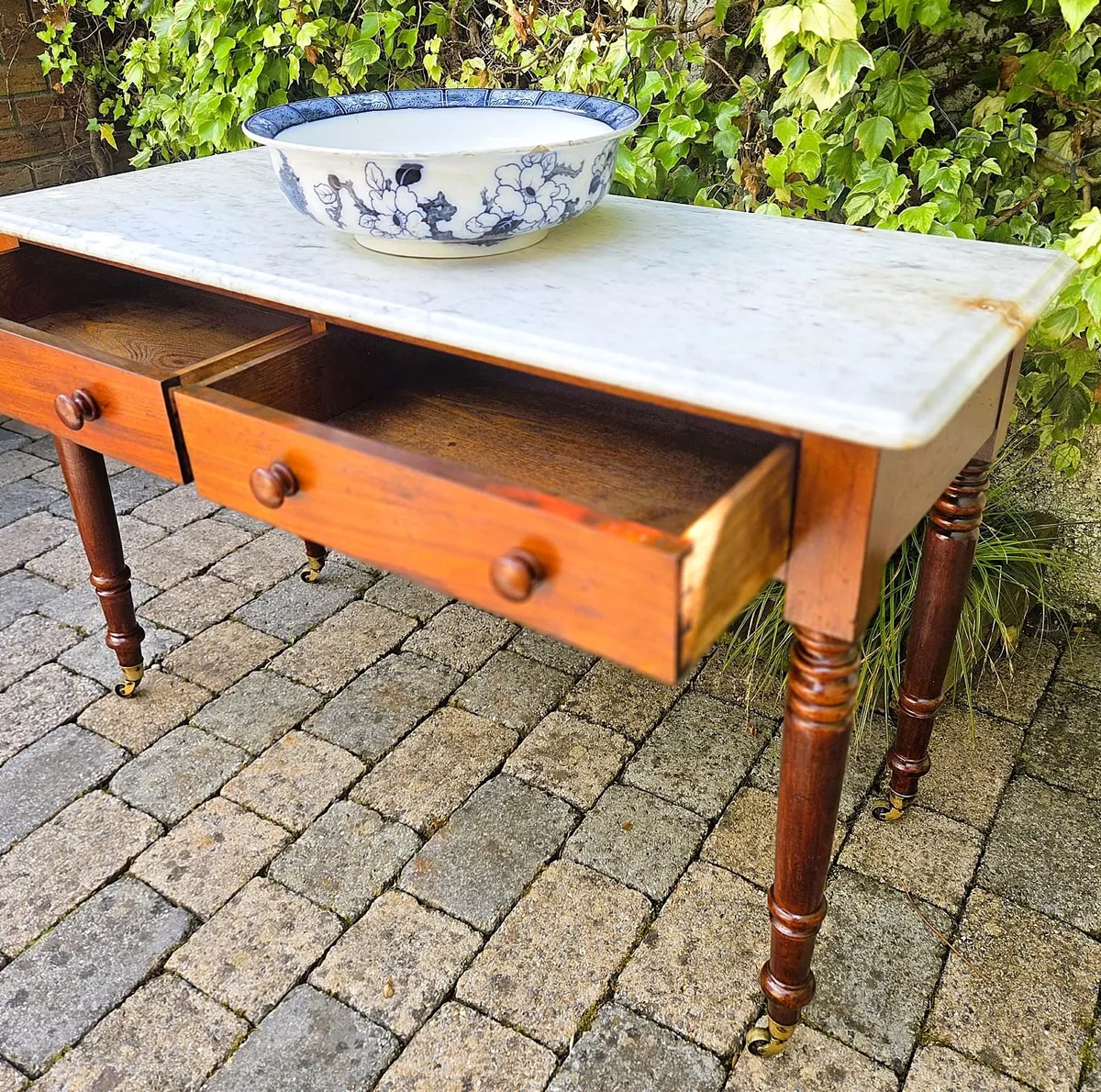 Victorian Marble top Table- Circa 1870 - Image 4