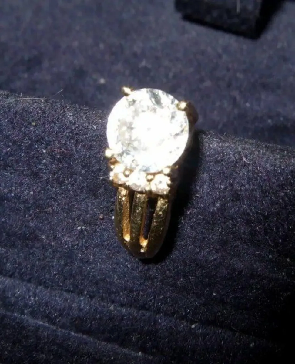 Vintage 14ct Gold Sapphire Gentleman's Ear Stud - Image 4
