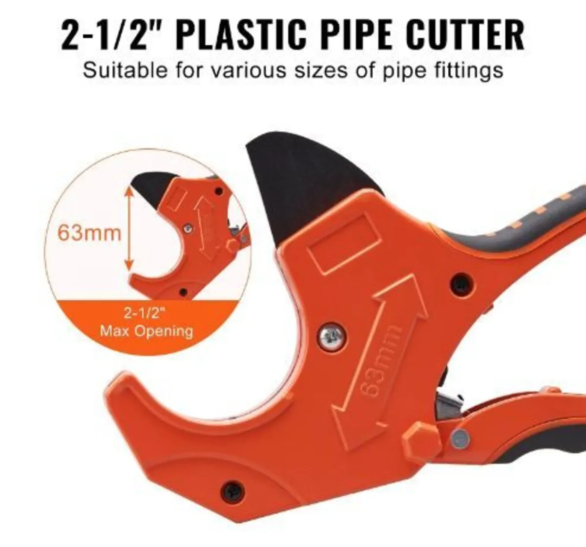 PVC Pipe Cutter, 0-2-1/2" O.D. Ratcheting - Image 2