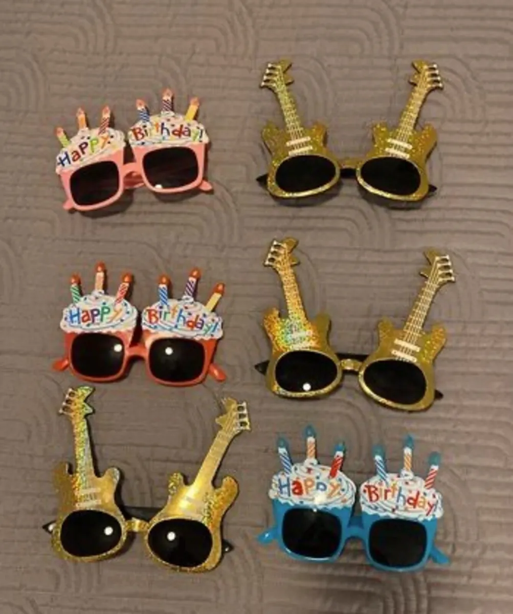 Novelty birthday glasses