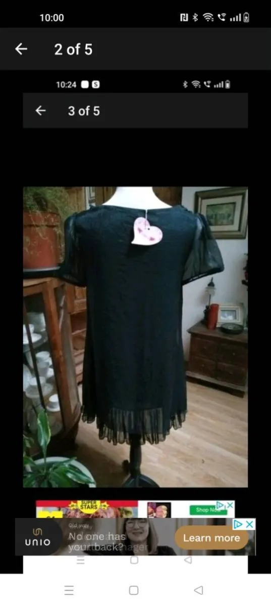 Black AngelEye fully lined dress tunic. New with t - Image 2