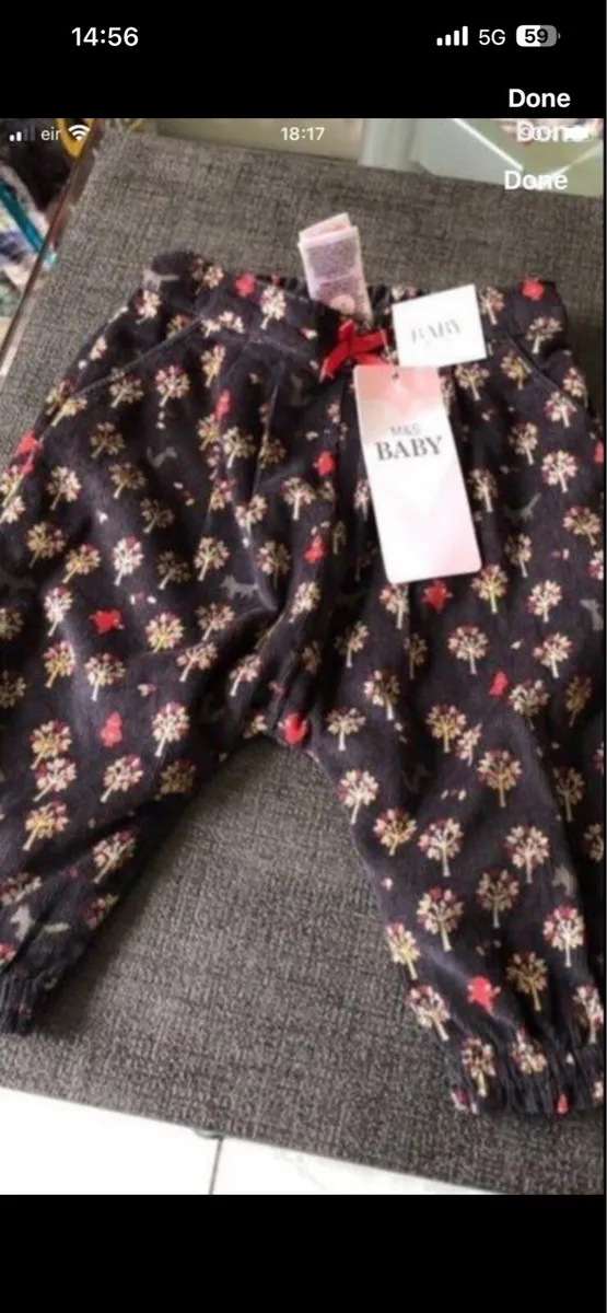 Girls BNWT M&S trousers 3/6 mths €6 - Image 1