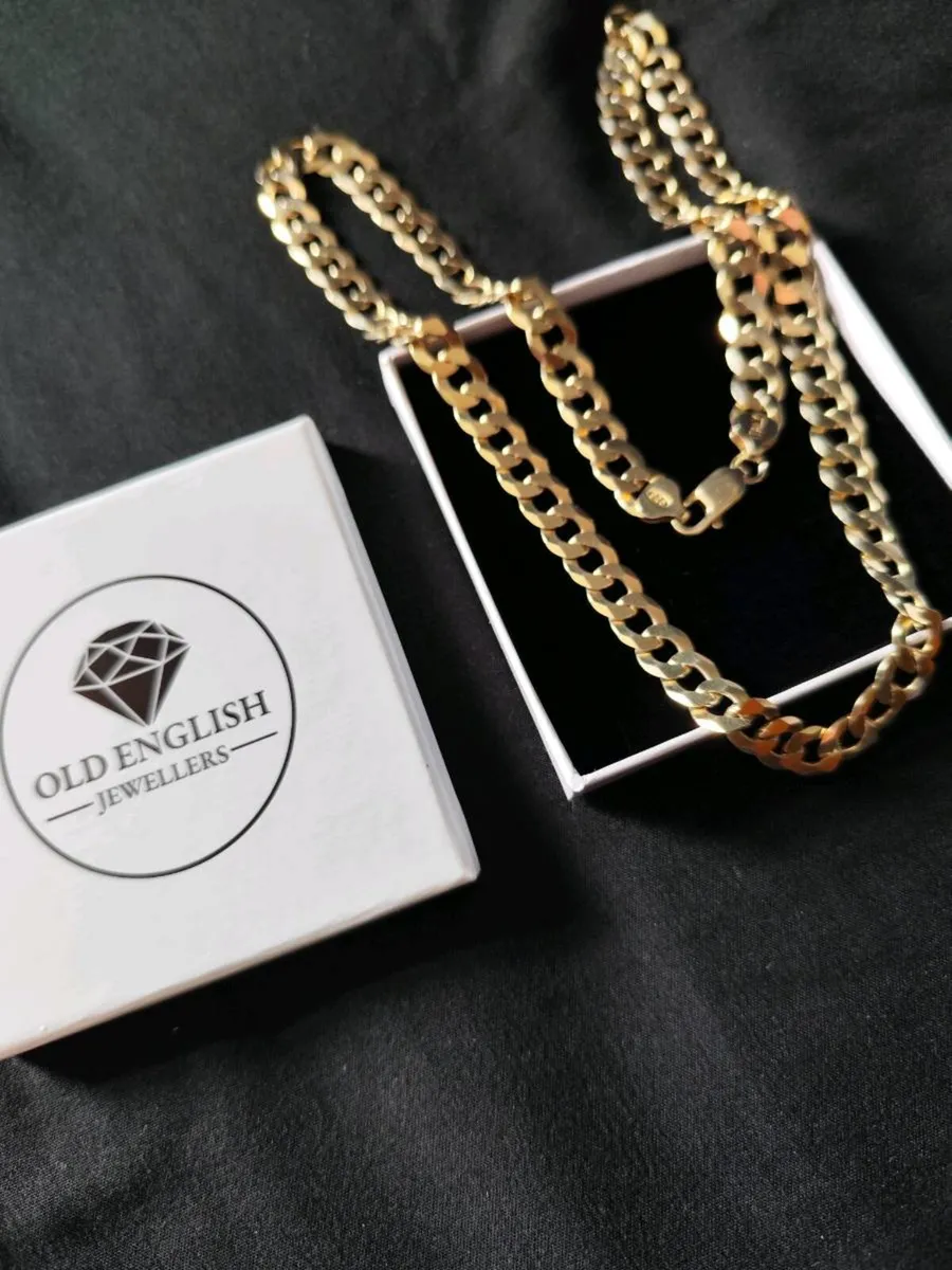 Gold Plated Silver Curb Chain *postage available* - Image 1