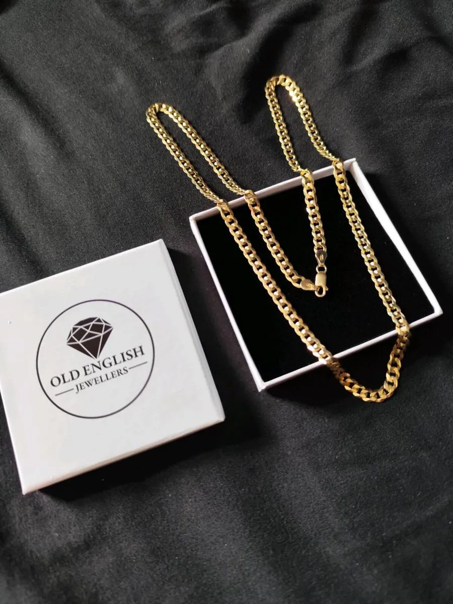 Gold Plated Silver Curb Chain *postage available* - Image 1
