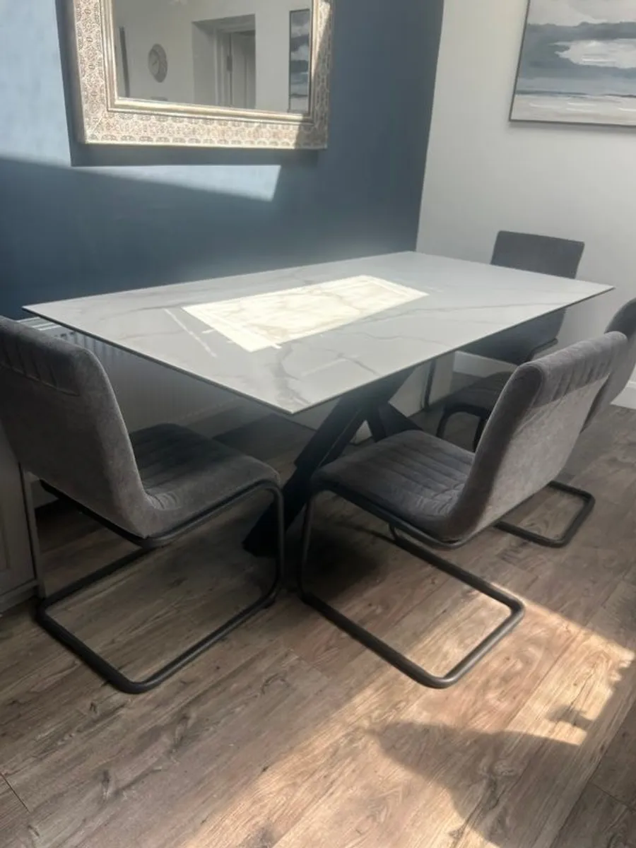 Dining table and four chairs - Image 1