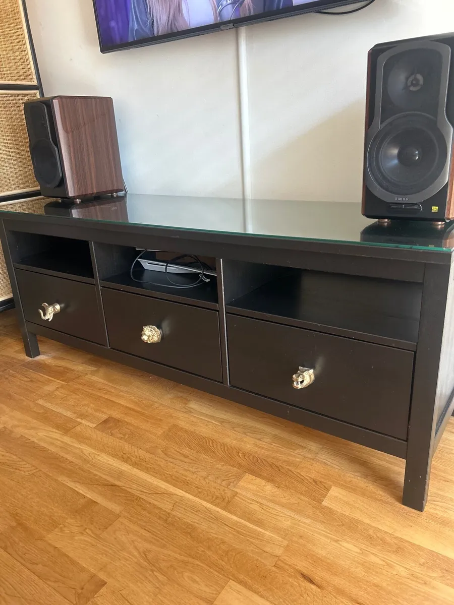Media 3 drawer console unit/ bench - Ikea Hemnes - Image 2