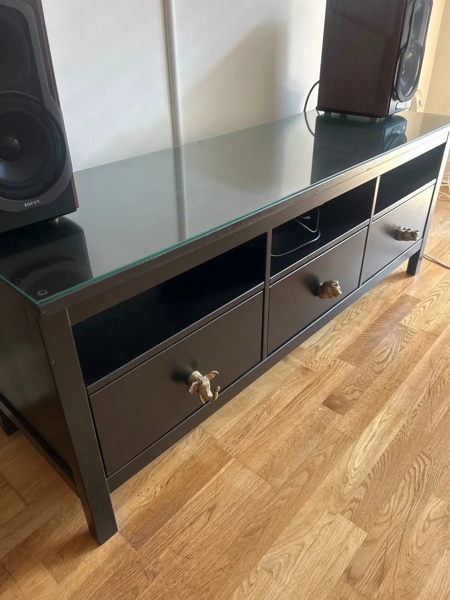 Media 3 drawer console unit/ bench - Ikea Hemnes - Image 4