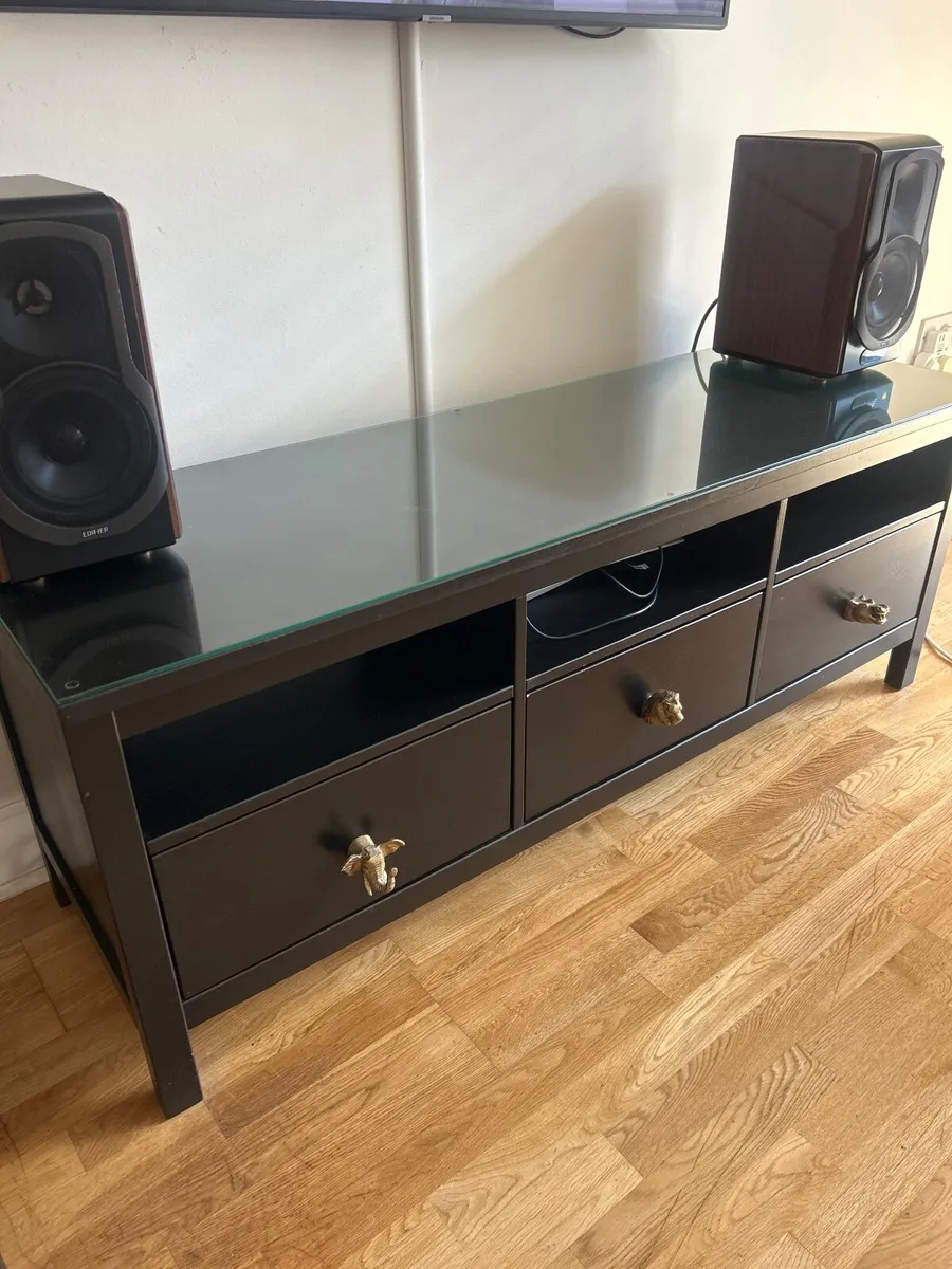 Media 3 drawer console unit/ bench - Ikea Hemnes - Image 3