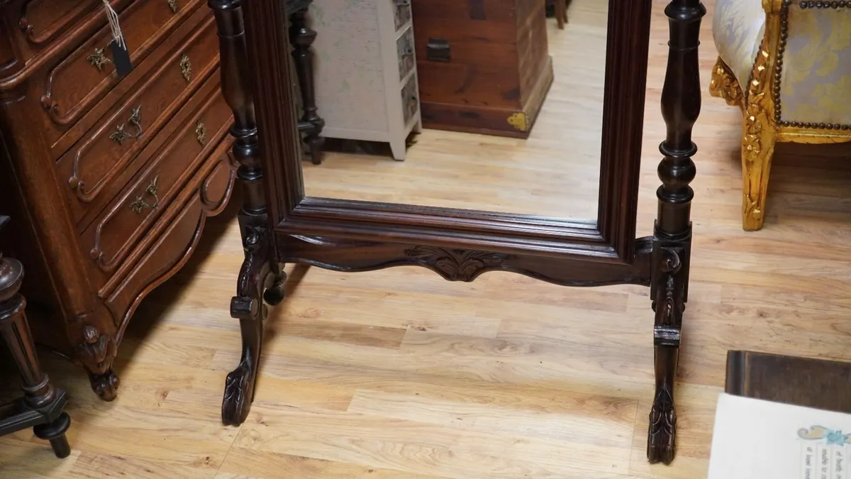 Mahogany Cheval Mirror - Image 3