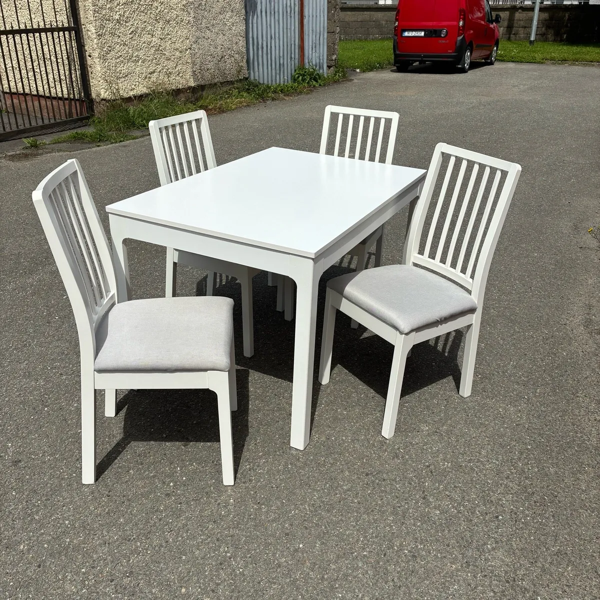Like New White Table & Chairs - Image 1