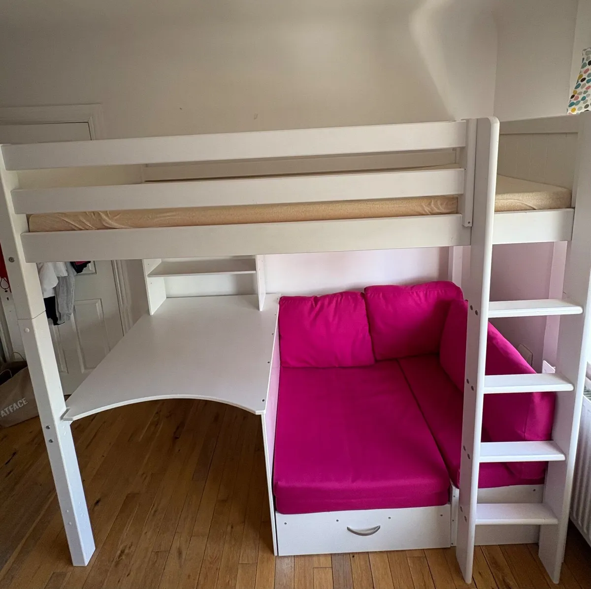 Flexa high bed with sofa bed and large desk - Image 1