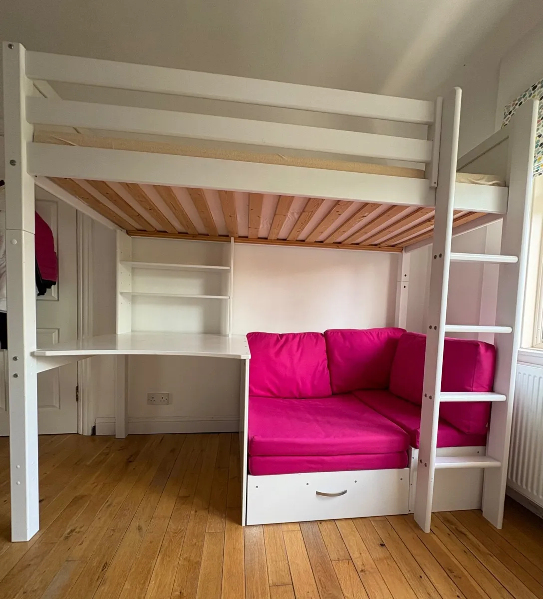 Flexa high bed with sofa bed and large desk - Image 2