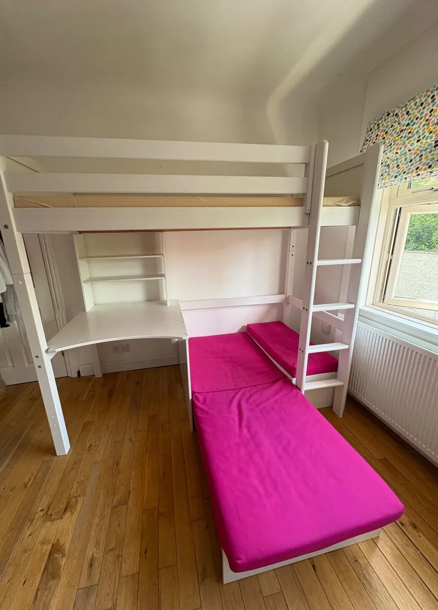 Flexa high bed with sofa bed and large desk - Image 4