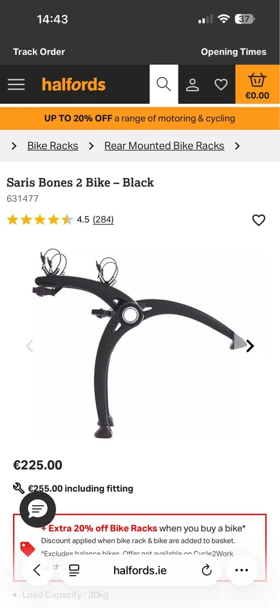 Bike rack. Saris Bones 2 - Image 1