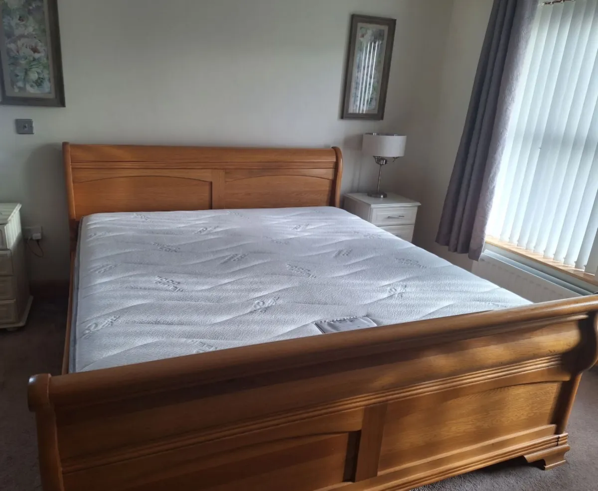 ✨️ Solid Oak sleigh bed -Super King - Image 3