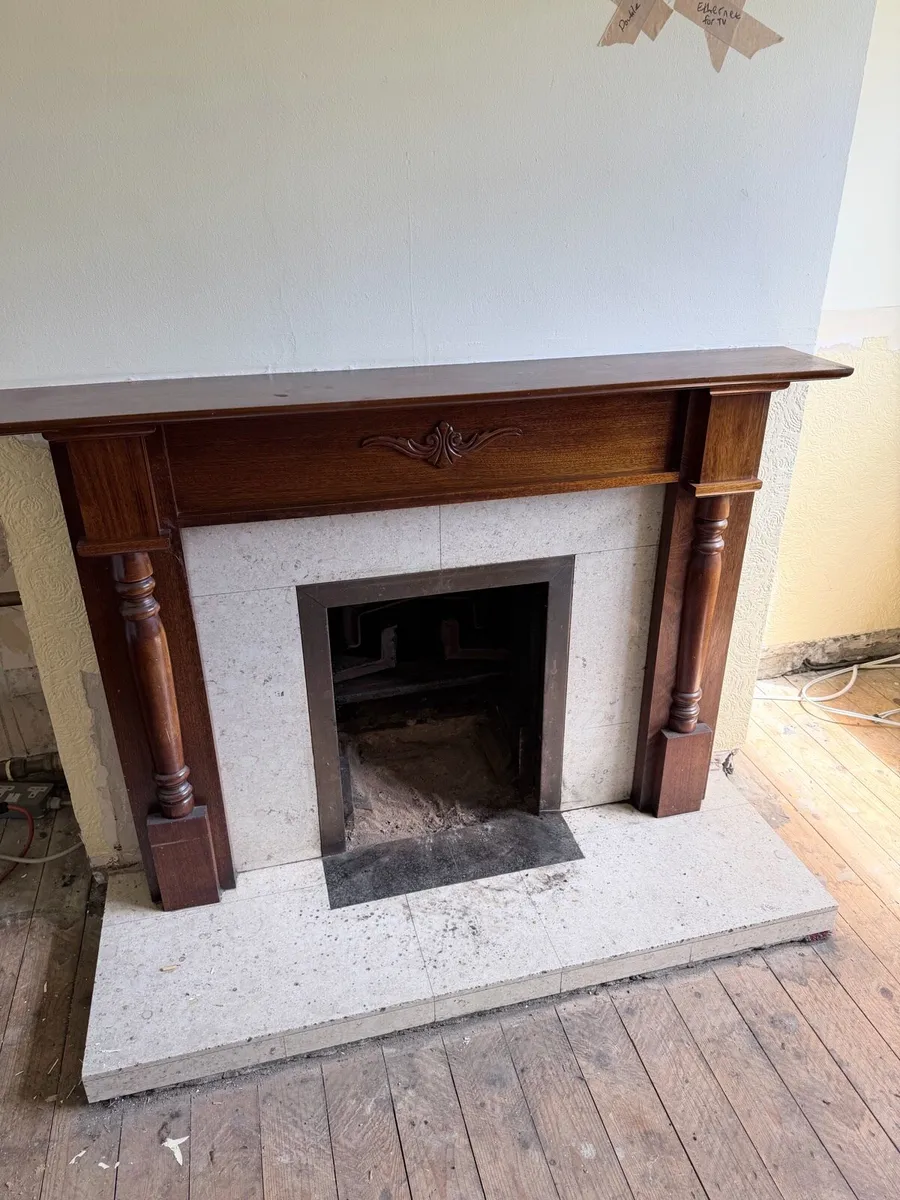 Fireplace surround in wood