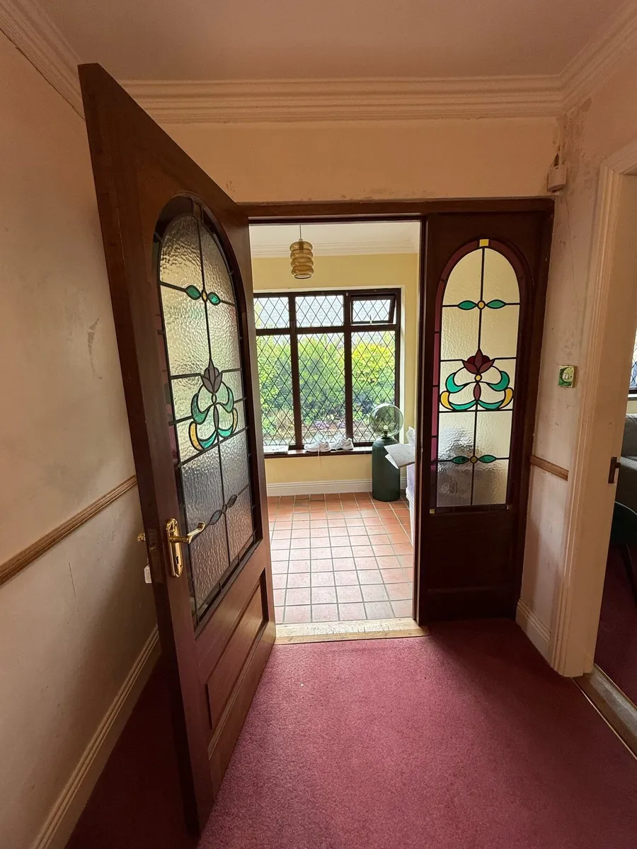 Solid Teak Stained Glass Door - Image 3