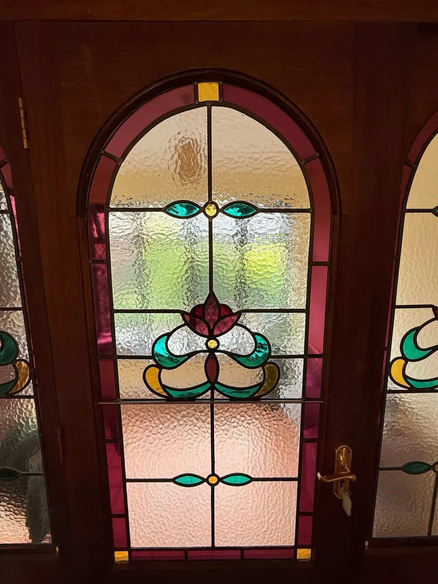 Solid Teak Stained Glass Door - Image 4