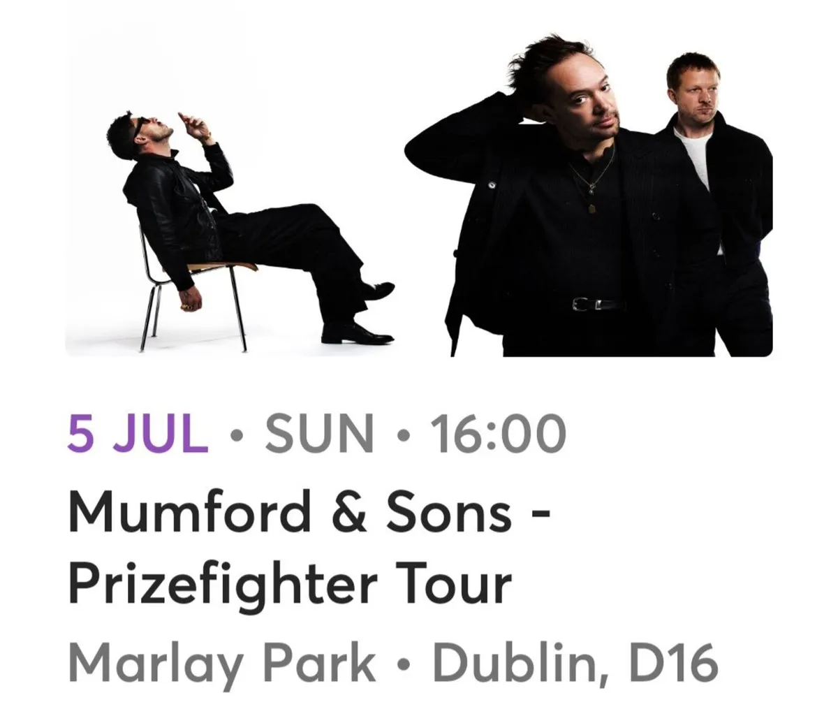 Mumford and sons tickets x 2