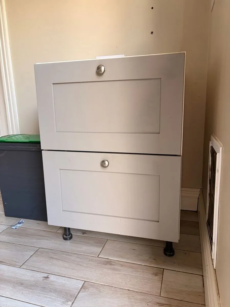 Kitchen drawer unit 2x drawers 600x600 - Image 1