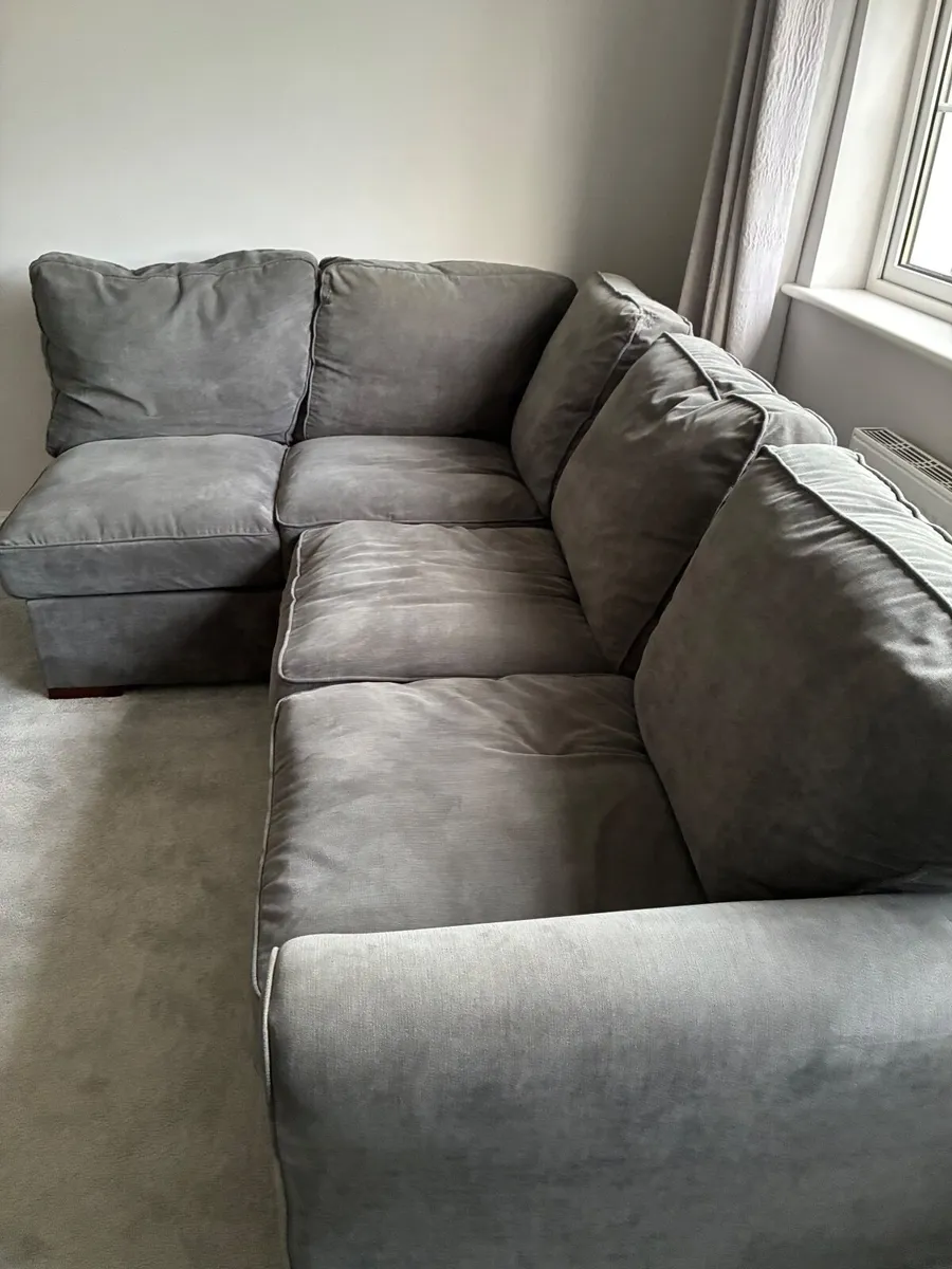 Couch & footstool - Image 1