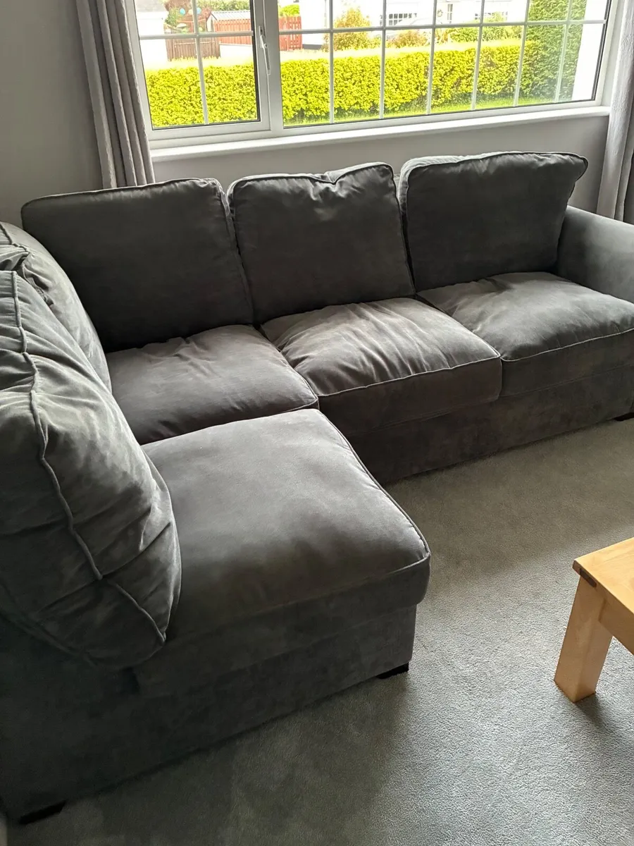 Couch & footstool - Image 3