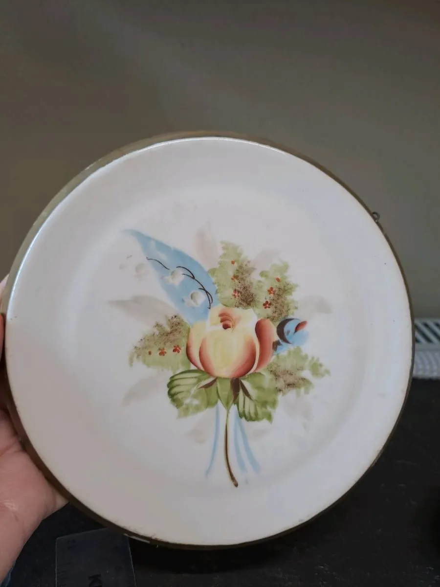 Vintage Hand-Painted Porcelain Wall Plate - Image 1