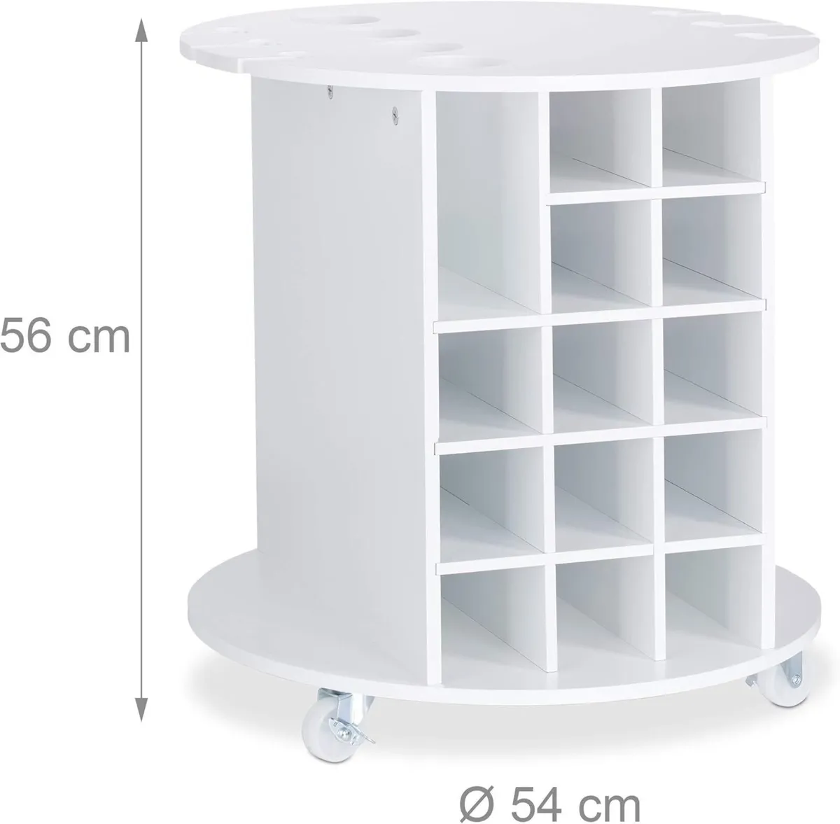 Rolling Bar on wheels wine rack & glass Holders mi - Image 4