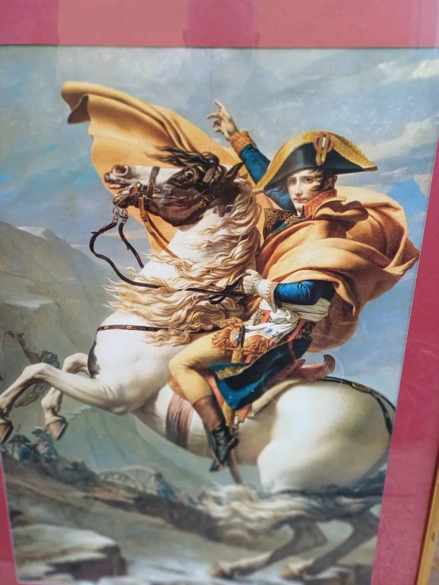 Large Vintage Picture "Napoleon Crossing The Alps" - Image 4