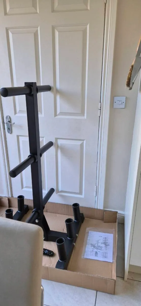 Brand new olympic plate and bar rack - Image 3