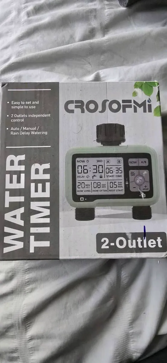 CROSOFMI Water Timer 2 Outputs Garden Water Timer - Image 3