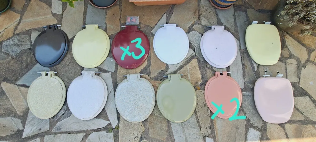 Toilet seats - vintage colours - Image 1