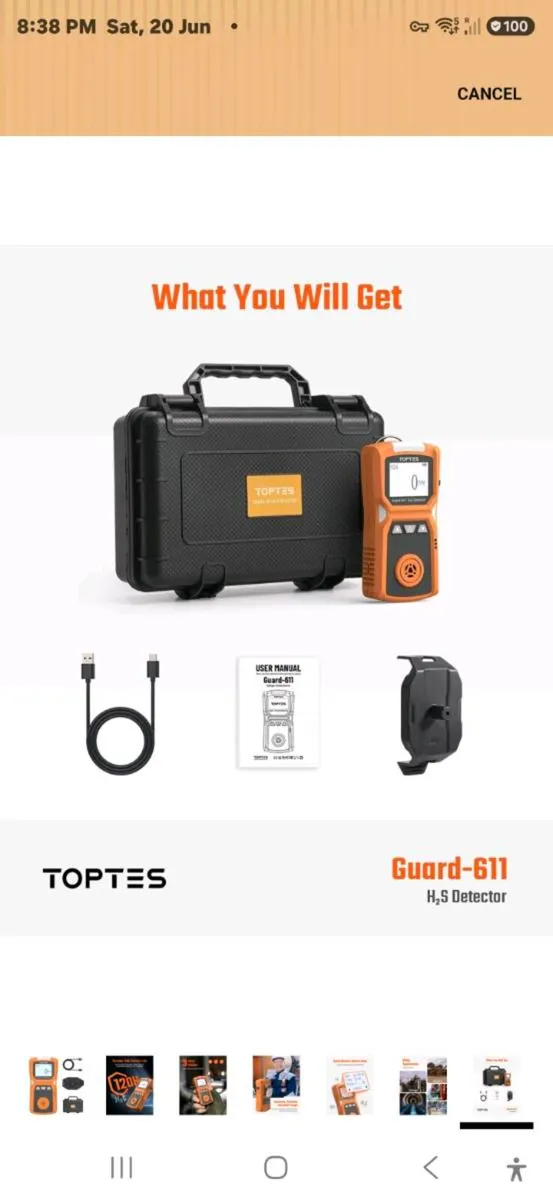 TOPTES Guard-611 Portable H2S Detector - Image 3