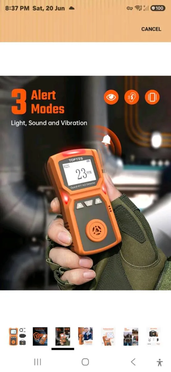 TOPTES Guard-611 Portable H2S Detector - Image 4
