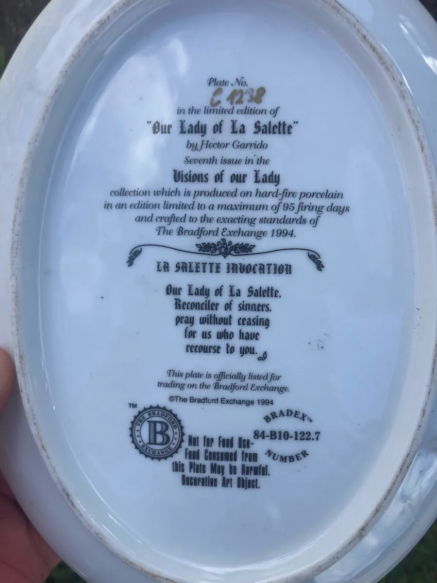 Visions of our lady religious plate free postage - Image 2