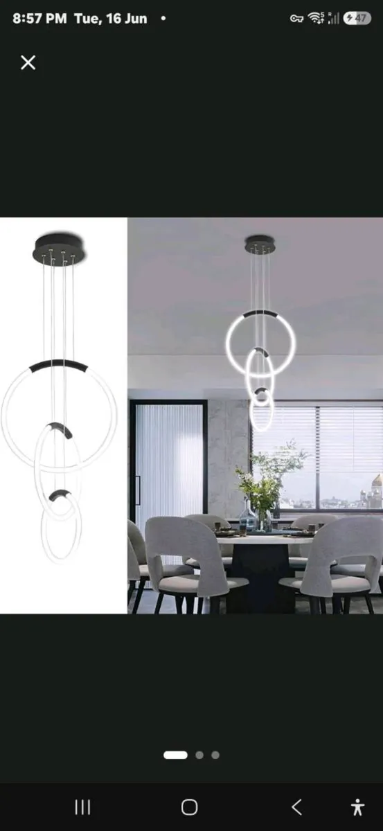 3 ring LED Chandelier - Image 2