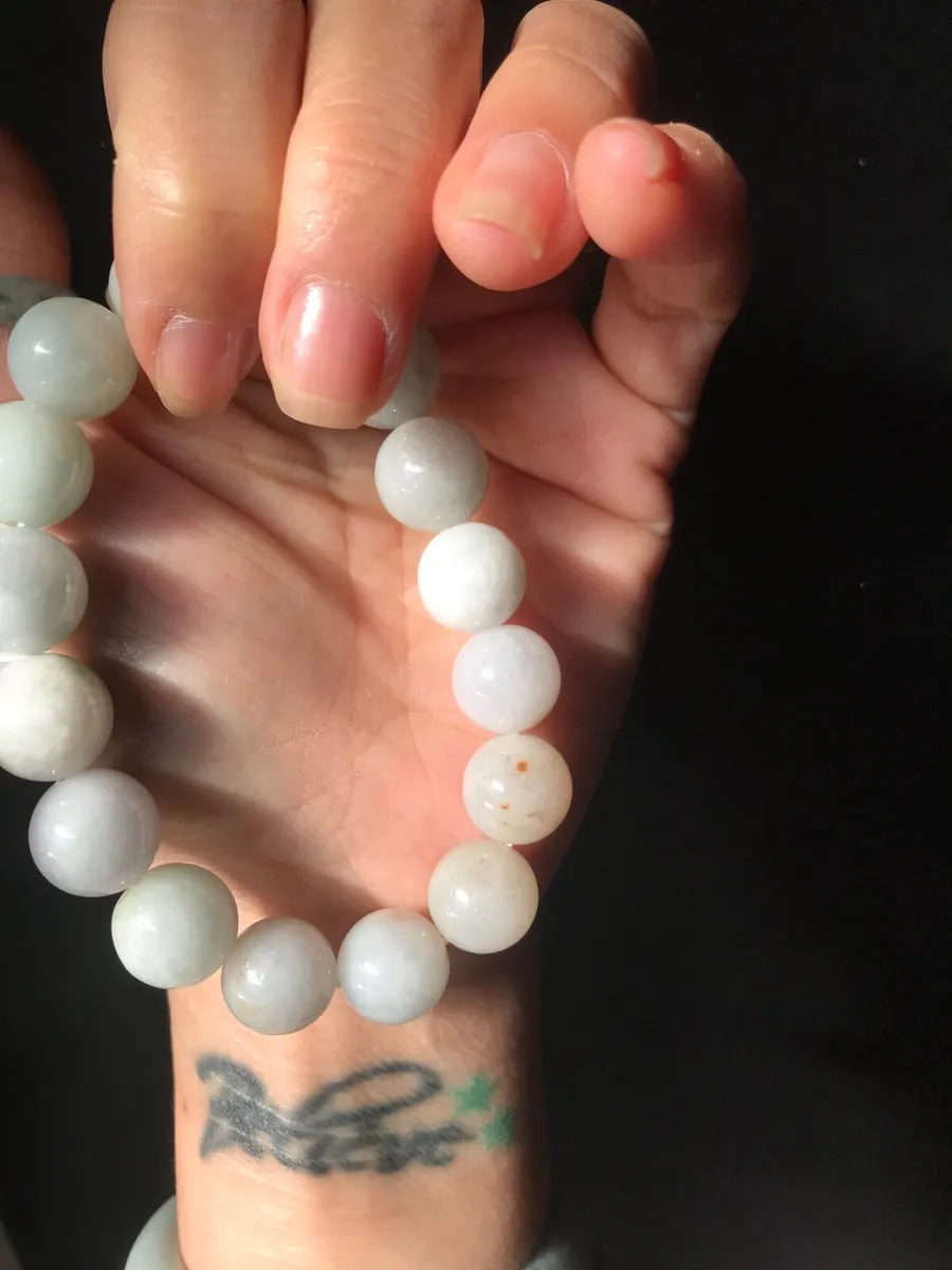 Grade A Myanmar Jadeite Bracelet – Soft Pastel Bea - Image 3